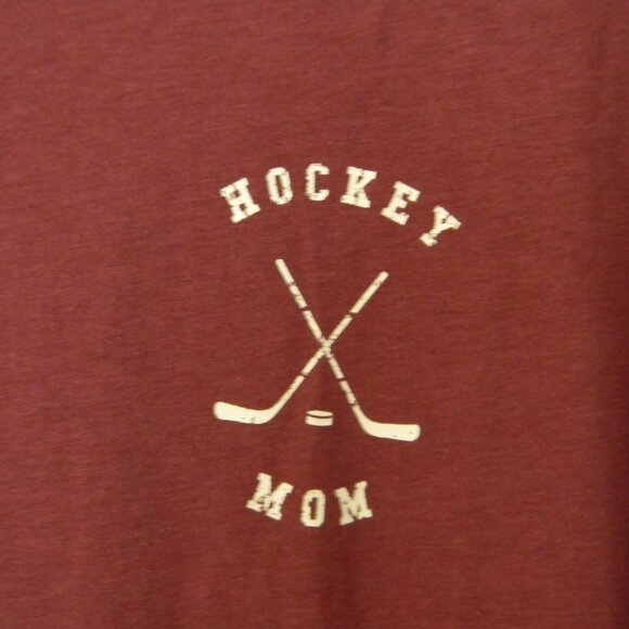C&C California Maroon Burgundy Hockey Mom Tee Shirt Top Size L NWT - Picture 3 of 5